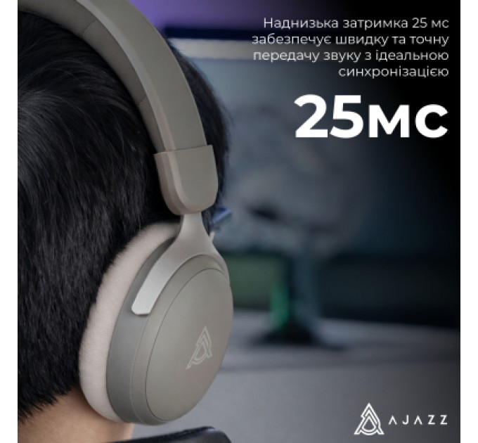 Навушники Ajazz AHM08 MAX 3-Mode Grey (AHM08-MAX-GW)