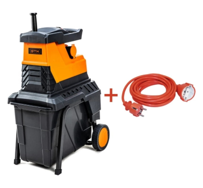 GTM Подрібнювач GTM MS2800/45 KIT, 220В, 2800Вт, до 45мм, фреза, 60л + подовжувач 10м (MS2800/45_KIT+ext.cord)