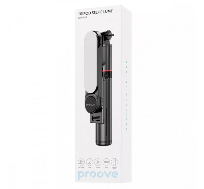 Трипод Proove Selfie Lume 1110 mm Black (MPSL00010001)