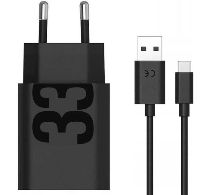 Motorola Зарядний пристрій Motorola 33W Black + кабель Type-C (PG38C06448)