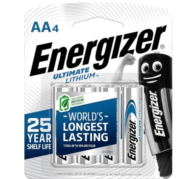 Energizer Батарейка Energizer Ultimate Lithium L91 AA 4шт