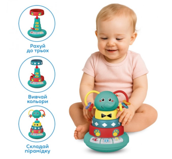Розвиваюча іграшка Kiddi Smart Слоненя Грайко (1305-UK)