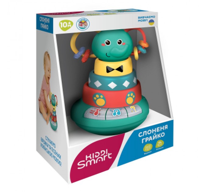 Розвиваюча іграшка Kiddi Smart Слоненя Грайко (1305-UK)