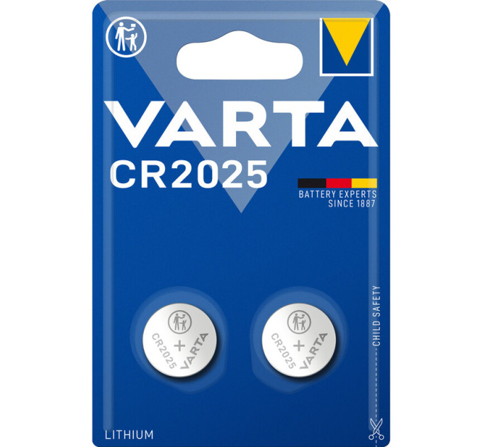Varta Батарейка Varta Lithium CR2025 BL 2шт