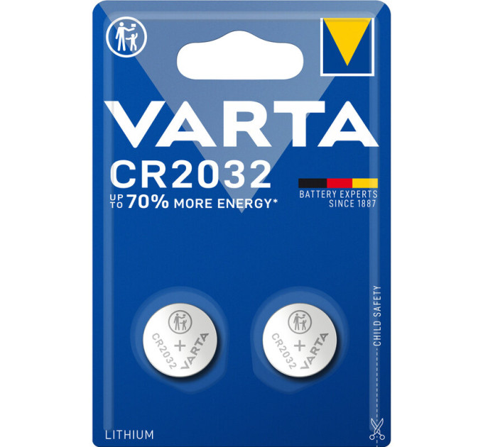 Varta Батарейка Varta Lithium CR2032 BL 2шт