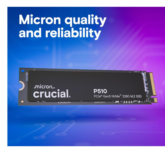 Crucial Твердотільний запам’ятовувальний пристрій накопичувач (SSD) G5 M.2 NVME 1TB P510 CT1000P510SSD8 CRUCIAL