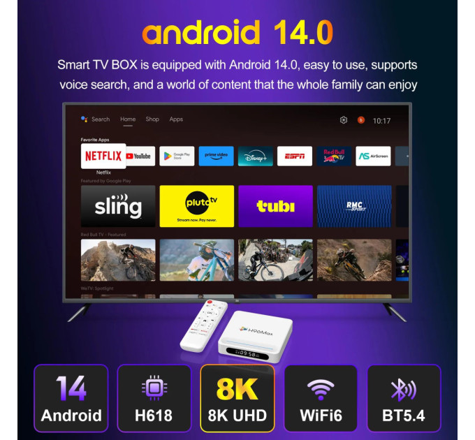 H96 TV приставка H96 Max H618 Plus 4/32GB