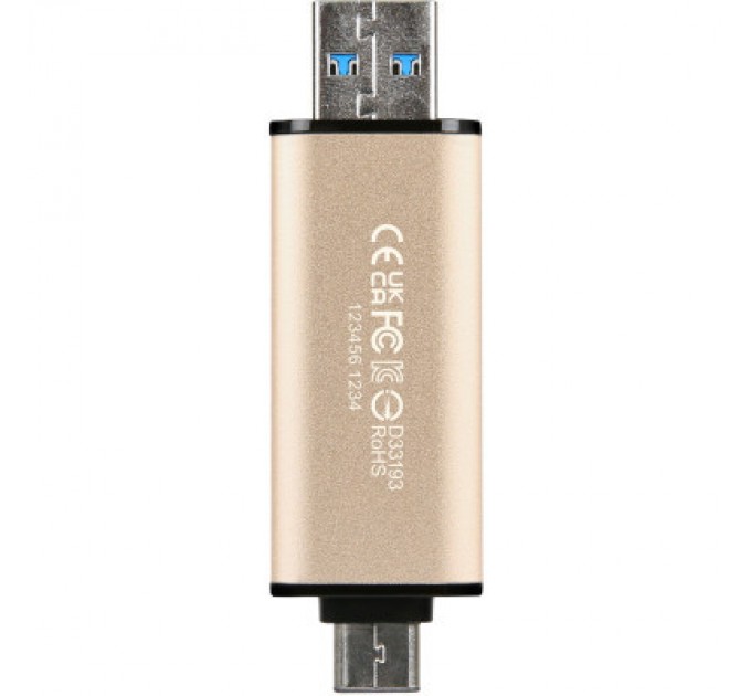 Transcend USB флеш накопичувач Transcend 512GB JetFlash 930C Gold-Black USB 3.2/Type-C (TS512GJF930C)