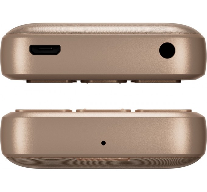 Мобильный телефон Nokia 130 2023 Dual Sim Light Gold; 2.4" (320x240) TFT / клавиатурный моноблок / ОЗУ 4 МБ / 4 МБ встроенной + microSD до 32 ГБ / без камеры / 2G (GSM) / 130.9x50.6x14 мм, 98.2 г / 1450 мАч / золотистый