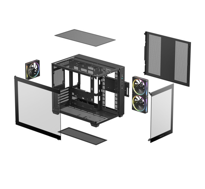 Deepcool Корпус DeepCool CG330 3F Black (R-CG330-BKNGM3-G) без БЖ