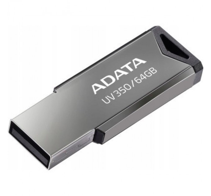 USB флеш накопичувач ADATA 64GB UV350 Metallic USB 3.2 (AUV350-64G-RBK)