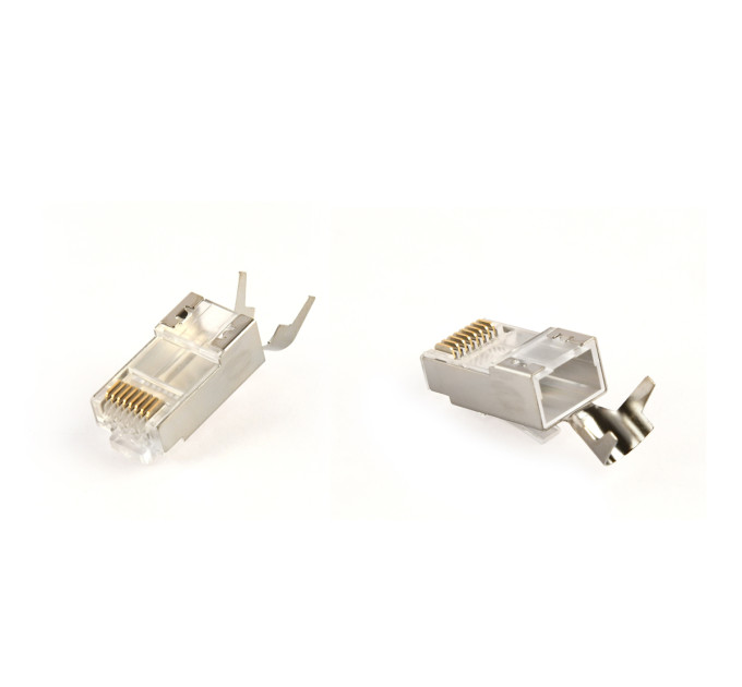 Cablexpert Конектор RJ 45 Cablexpert (LC-PTF7-01/10) 8P8C, Cat.7, FTP, з наскрізними отворами, позолочені контакти (10 шт/уп)