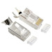 Cablexpert Конектор RJ 45 Cablexpert (LC-PTF7-01/100) 8P8C, Cat.7, FTP, з наскрізними отворами, позолочені контакти (100 шт/уп)