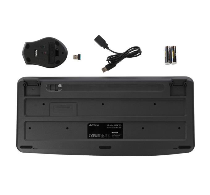 A4Tech Комплект (клавіатура, мишка) бездротовий A4Tech Fstyler FG2500S Plus Grey