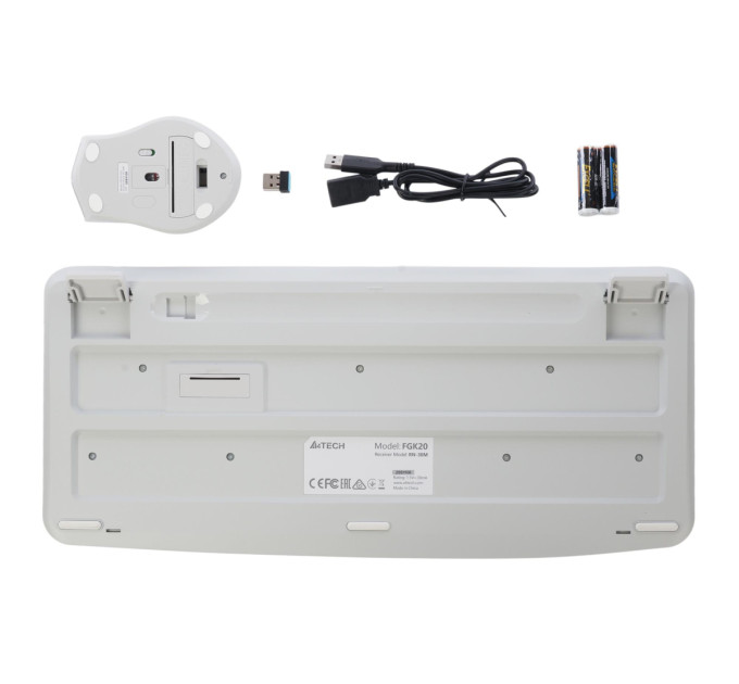 A4Tech Комплект (клавіатура, мишка) бездротовий A4Tech Fstyler FG2500S Plus White