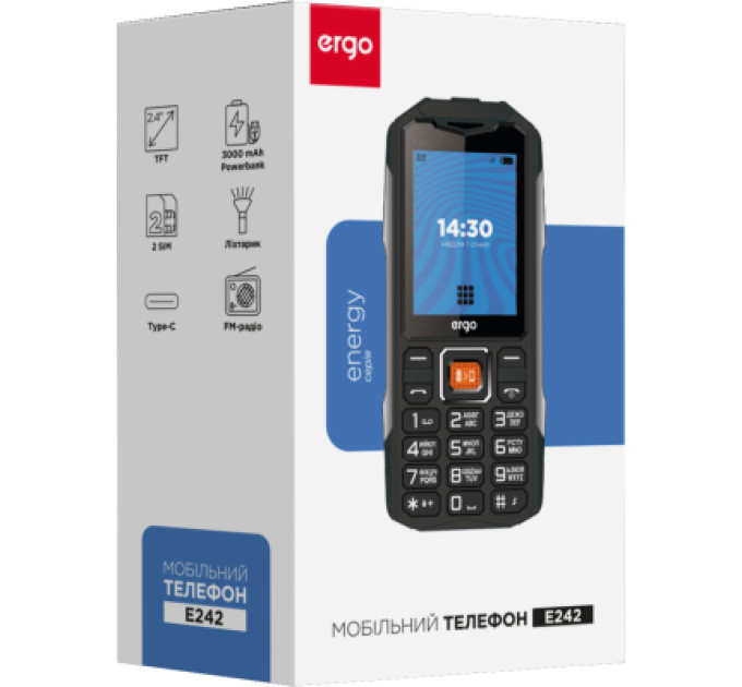 Ergo Мобільний телефон Ergo E242 Black