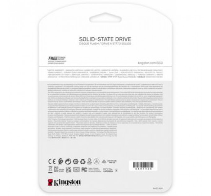 Накопичувач SSD M.2 2280 512GB Kingston (SKC3000S/512G)