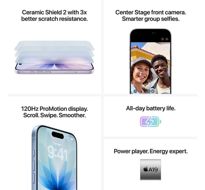 Apple Смартфон Apple iPhone 17 256GB Mist Blue (MG6L4AF/A)
