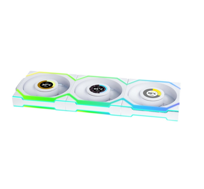 Lian Li Вентилятор Lian Li Uni Fan SL Wireless LCD 120-3 Reverse White (G99.12RSLLCD1W3W.00)