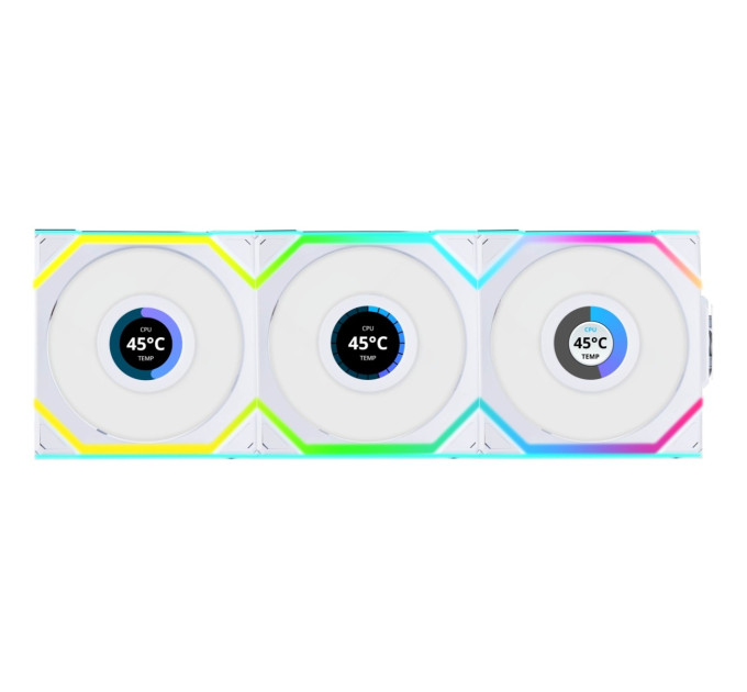 Lian Li Вентилятор Lian Li Uni Fan SL Wireless LCD 120-3 Reverse White (G99.12RSLLCD1W3W.00)