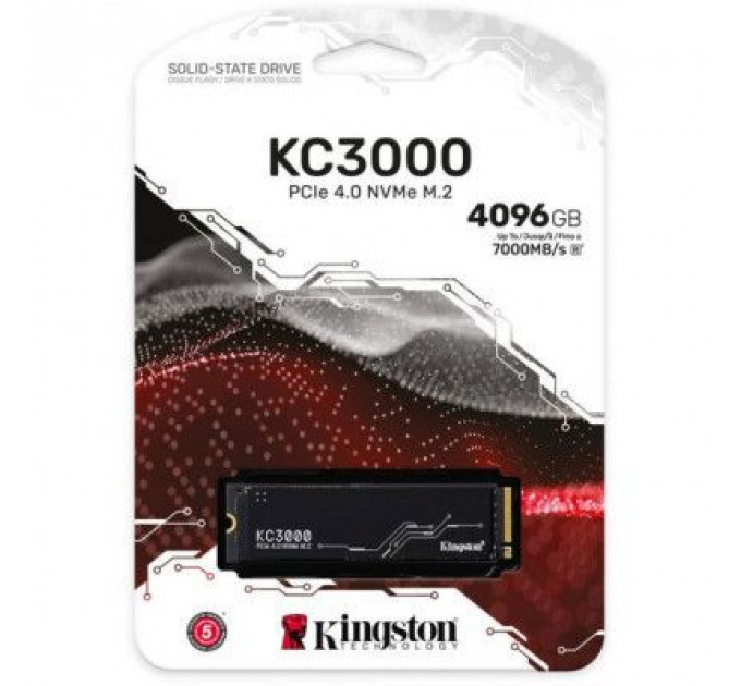 Накопичувач SSD M.2 2280 4TB Kingston (SKC3000D/4096G)