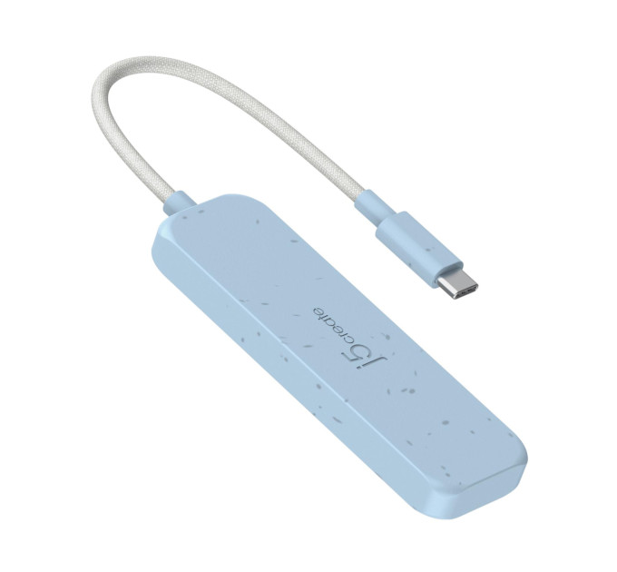 J5create USB-хаб J5create 2 USB-A/2 USB-С Cyan (JCH342EC-N)