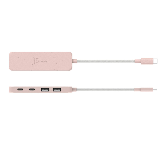 J5create USB-хаб J5create 2 USB-A/2 USB-С Red (JCH342ER-N)
