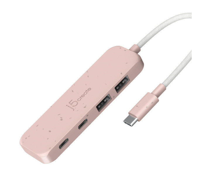 J5create USB-хаб J5create 2 USB-A/2 USB-С Red (JCH342ER-N)