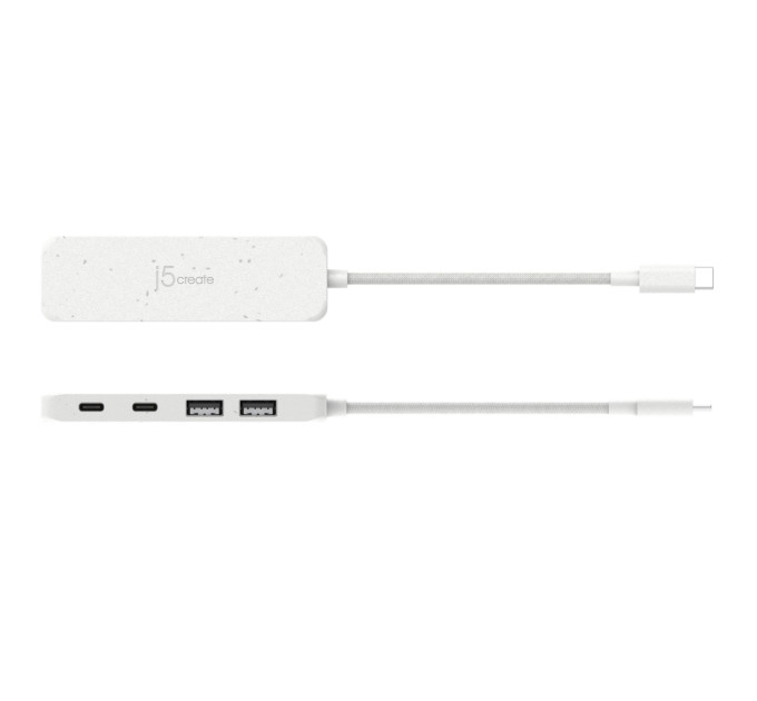 J5create USB-хаб J5create 2 USB-A/2 USB-С White (JCH342EW-N)