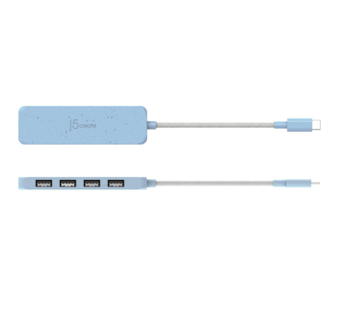 J5create USB-хаб J5create 4 USB-A Cyan (JCH341EC-N)