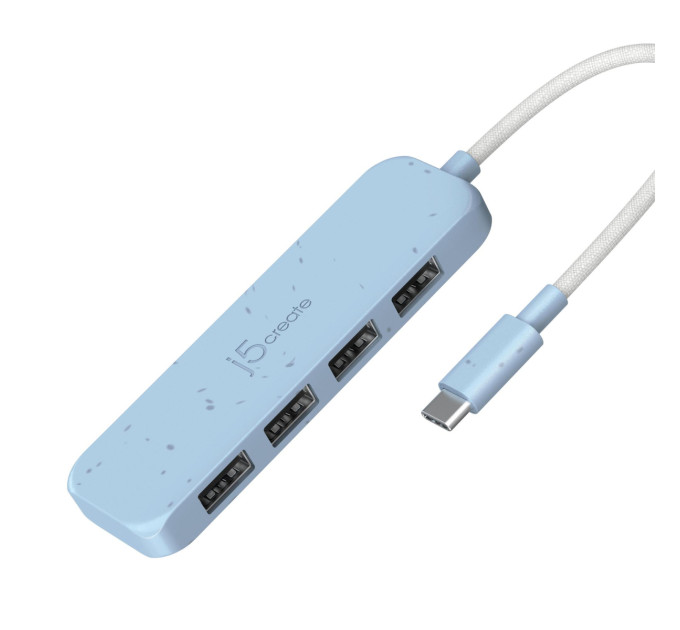 J5create USB-хаб J5create 4 USB-A Cyan (JCH341EC-N)