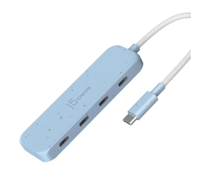 J5create USB-хаб J5create 4 USB-C Cyan (JCH345EC-N)