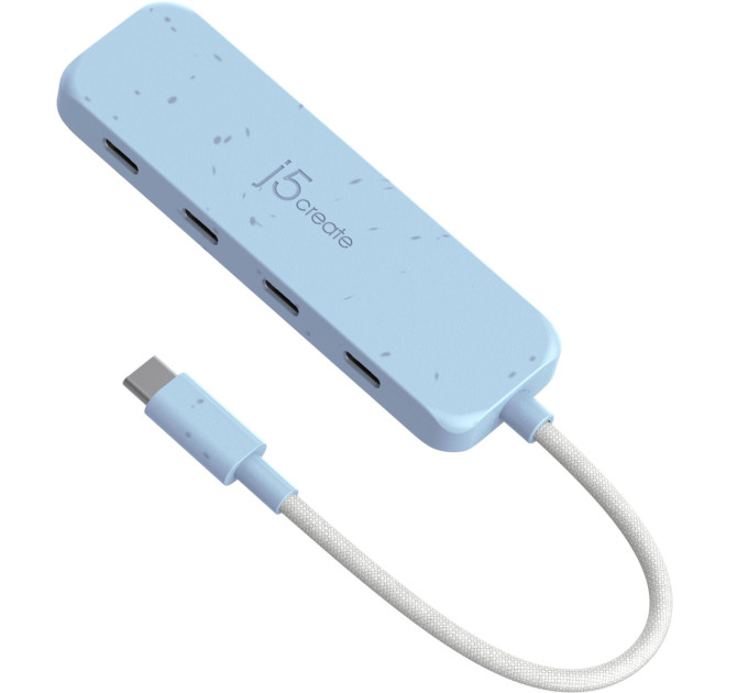 J5create USB-хаб J5create 4 USB-C Cyan (JCH345EC-N)
