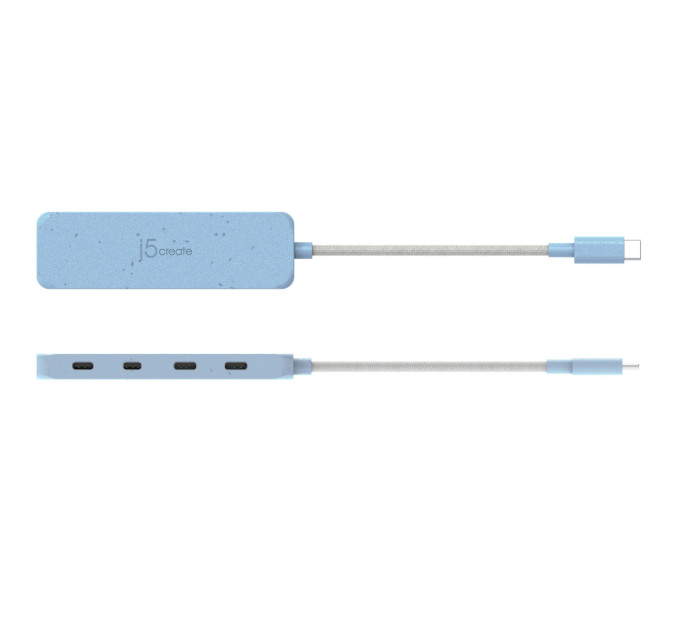 J5create USB-хаб J5create 4 USB-C Cyan (JCH345EC-N)