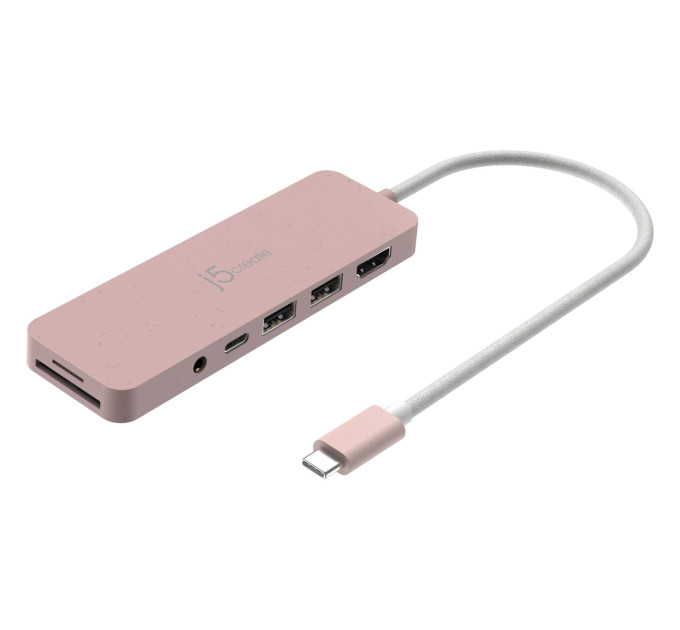 J5create USB-хаб J5create USB-C 6-в-1 Rose (JCD373ER-N)