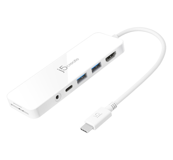 J5create USB-хаб J5create USB-C 6-в-1 White (JCD373-N)