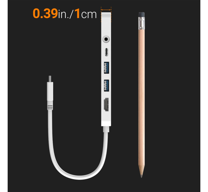 J5create USB-хаб J5create USB-C 6-в-1 White (JCD373-N)