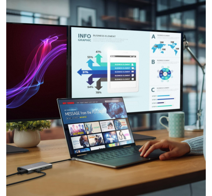 J5create Док-станція J5create USB-C 11-в-1 (JCD397-N)