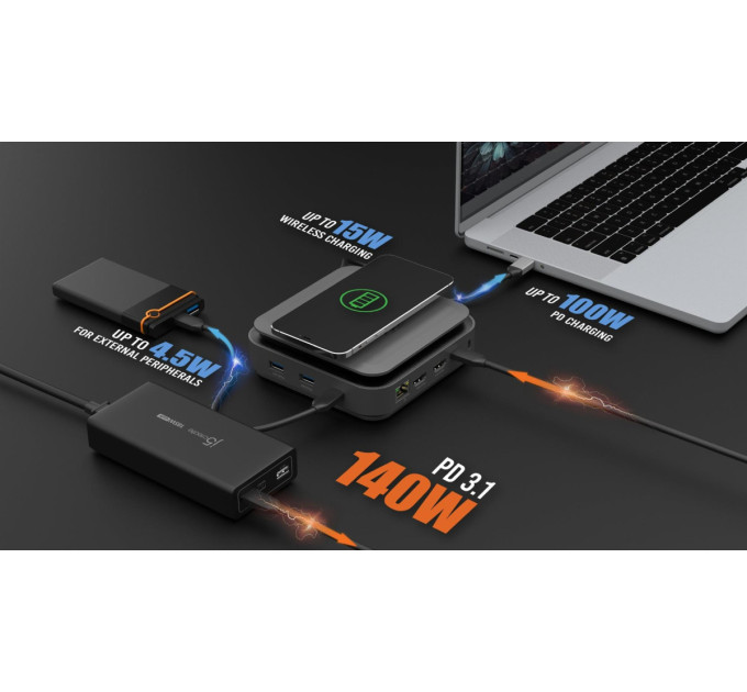 J5create Док-станція J5create USB-C 12-в-1 (JCD3199-N)