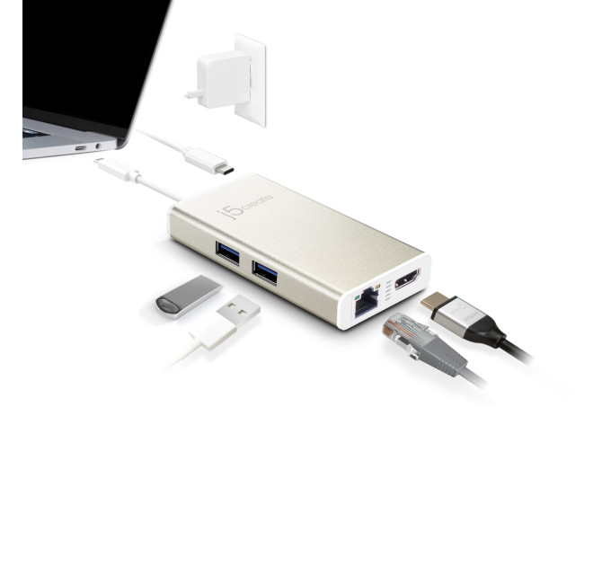 J5create Док-станція J5create USB-C 5-в-1 (JCA374-N)
