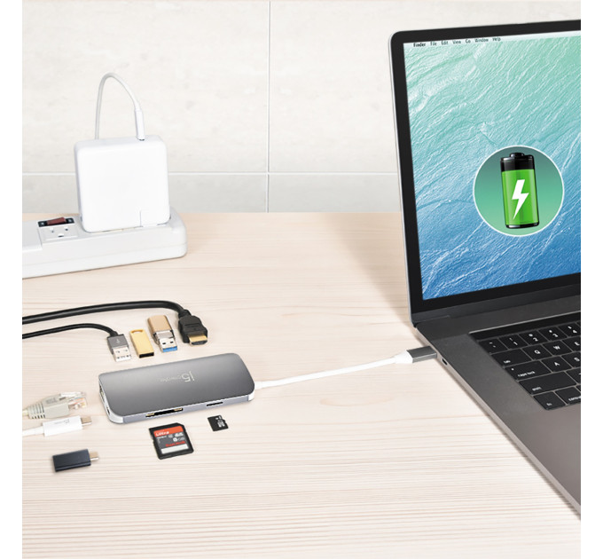 J5create Док-станція J5create USB-C 9-в-1 (JCD383-N)