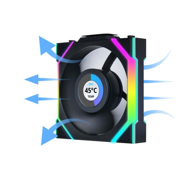 Lian Li Вентилятор Lian Li Uni Fan SL Wireless LCD 120-3 Reverse Black (G99.12RSLLCD1W3B.00)