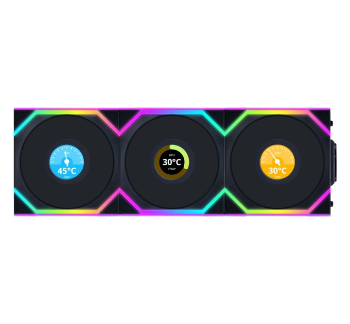 Lian Li Вентилятор Lian Li Uni Fan SL Wireless LCD 120-3 Reverse Black (G99.12RSLLCD1W3B.00)
