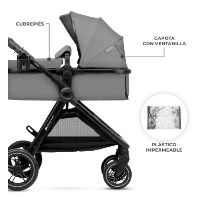 Kinderkraft Коляска Kinderkraft 2 в 1 Esme Grey (KSESME00GRY2000) (5902533929658)