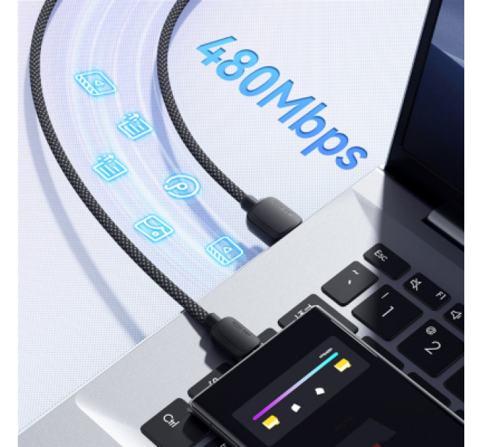 Essager Дата кабель USB-C to Lightning 1.0m 20W black Essager (EXCTL-WL01-P)
