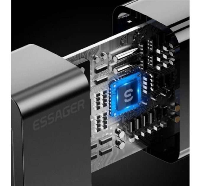 Essager Зарядний пристрій 1xUSB-C + 1xUSB 33W Essager (ECTAC-PCB01-P)