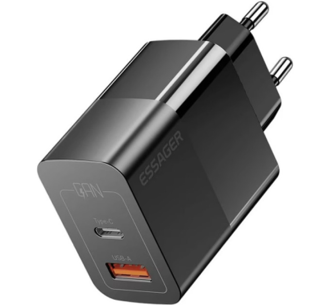 Essager Зарядний пристрій 1xUSB-C + 1xUSB 33W Essager (ECTAC-PCB01-P)
