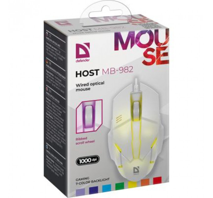 Мишка Defender Host MB-982 USB White (52983)