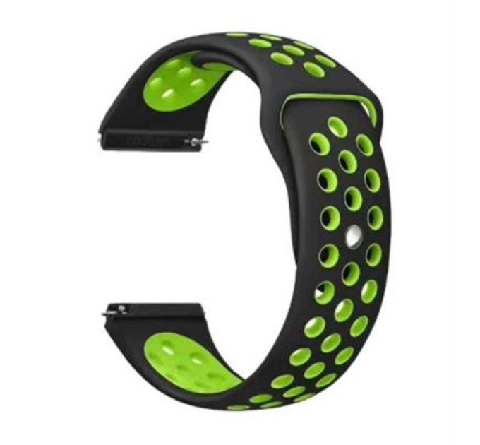 BeCover Ремінець BeCover Nike Style для Huawei Watch GT/GT 2 46mm/GT 2 Pro/GT Active/Honor Watch Magic 1/2/GS Pro/Dream Black-Green (705793)