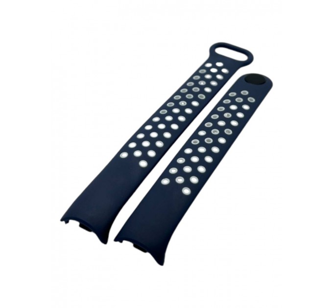 Ремінець BeCover Vents Style для Xiaomi Mi Smart Band 9 Blue White (711987)